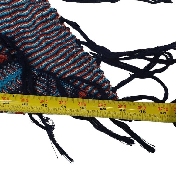 Umgee Open Front Cardigan Aztec Print Sweater Vest Womens Size M Fringe Boho NEW - Picture 5 of 12